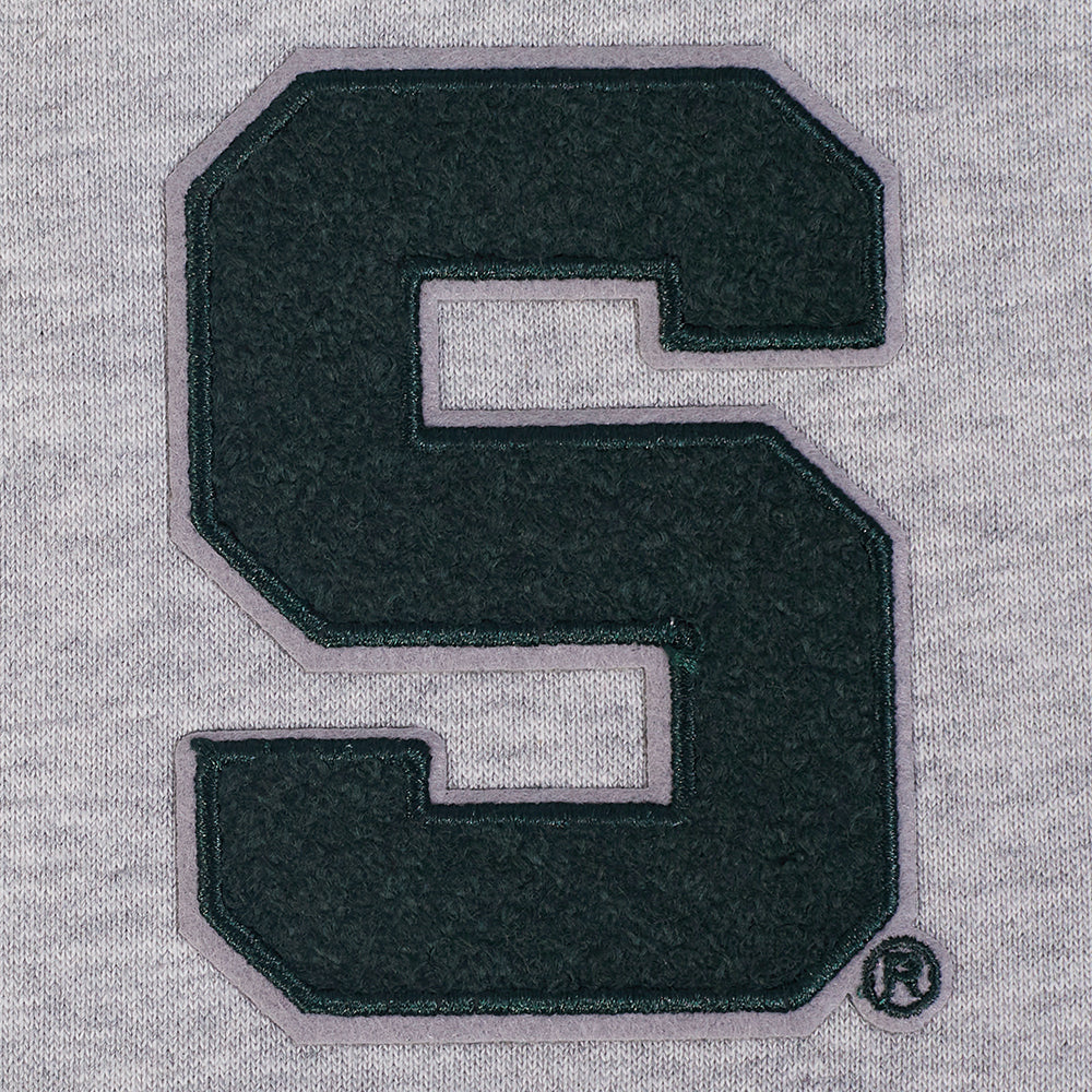 MICHIGAN STATE UNIVERSITY CLASSIC FLEECE CROPPED PULLOVER HOODIE