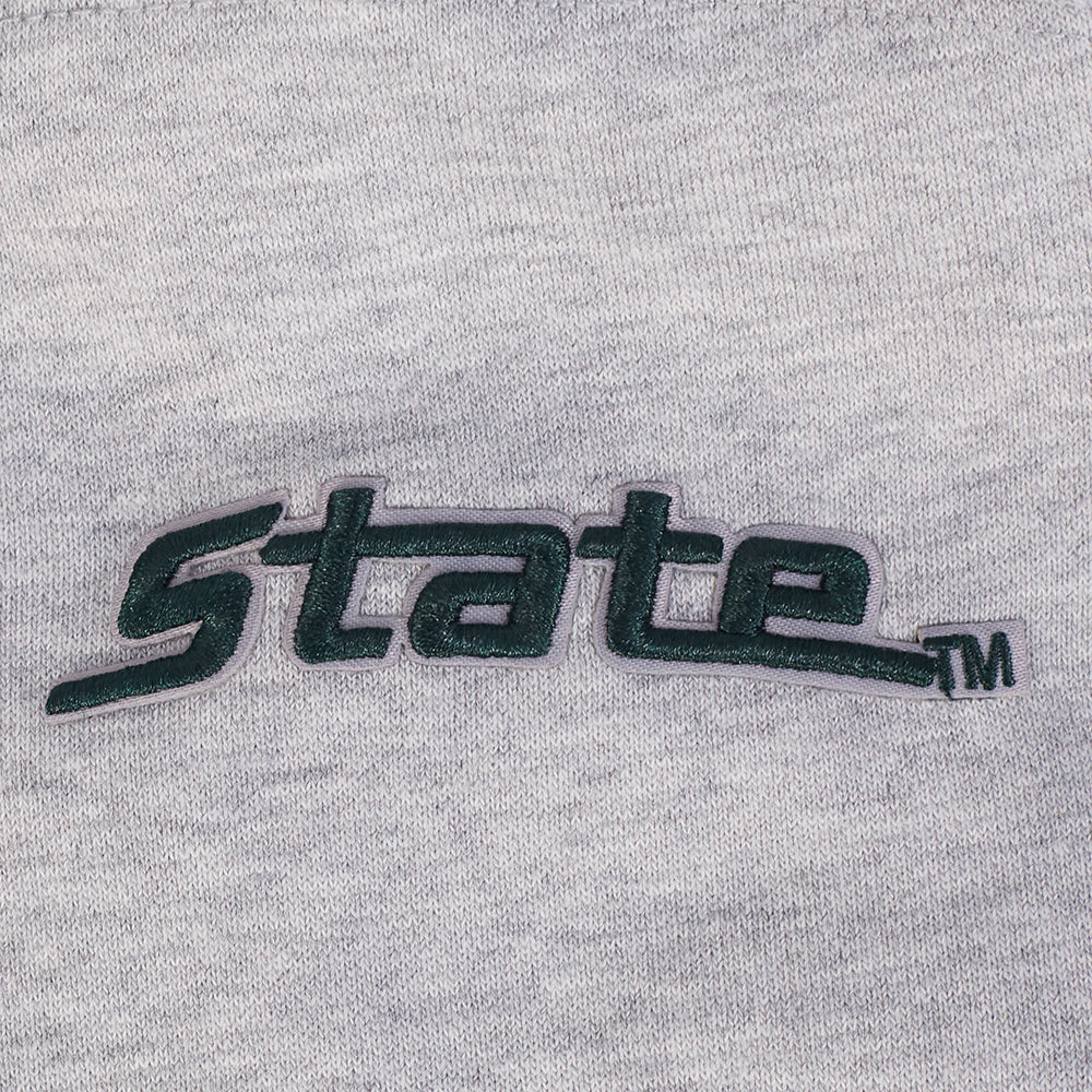 MICHIGAN STATE UNIVERSITY CLASSIC FLEECE CROPPED PULLOVER HOODIE