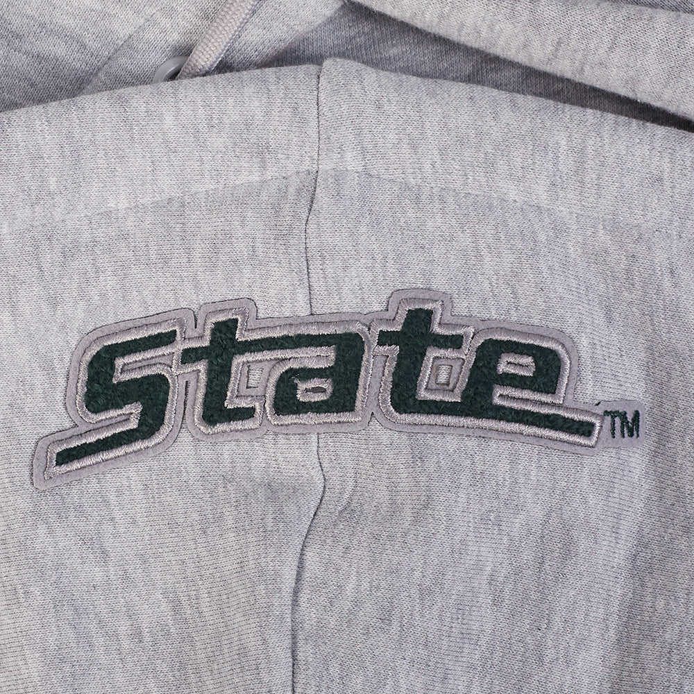 MICHIGAN STATE UNIVERSITY CLASSIC FLEECE CROPPED PULLOVER HOODIE