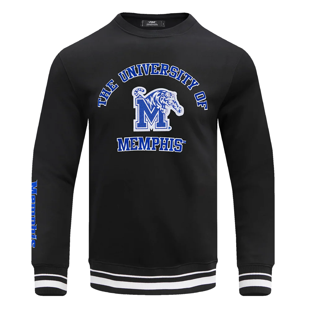 UNIVERSITY OF MEMPHIS CLASSIC MEN'S STACKED LOGO CREWNECK