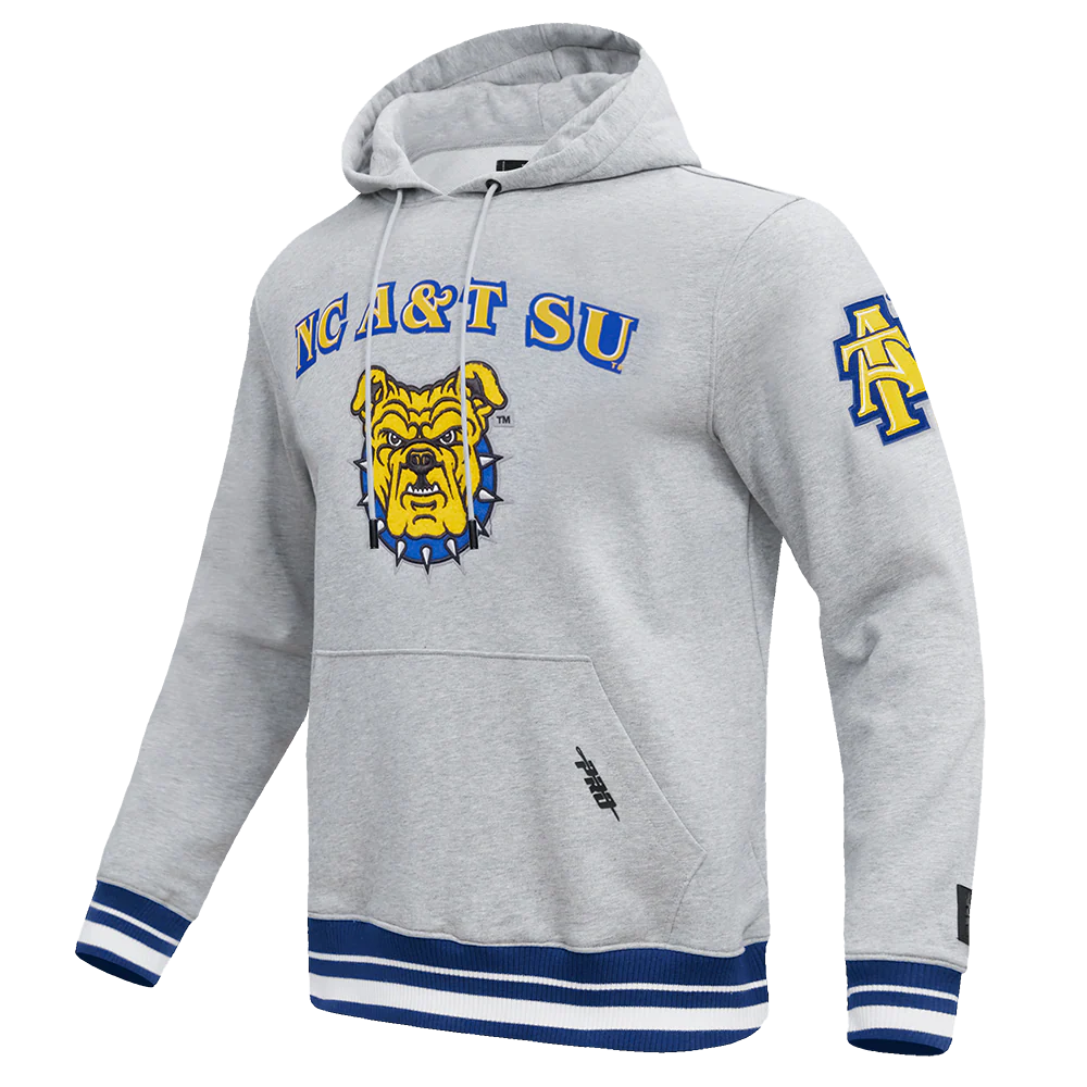 NORTH CAROLINA A&T STATE UNIVERSITY CLASSIC STACKED LOGO FLEECE CREWNECK