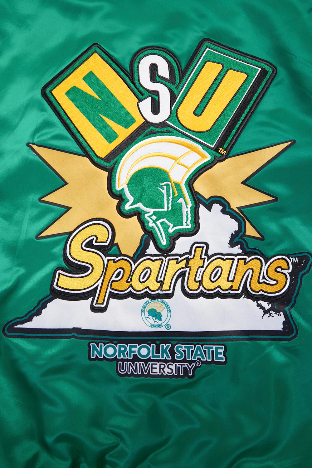 NORFOLK STATE UNIVERSITY HOMECOMING RIB MEN'S SATIN JACKET