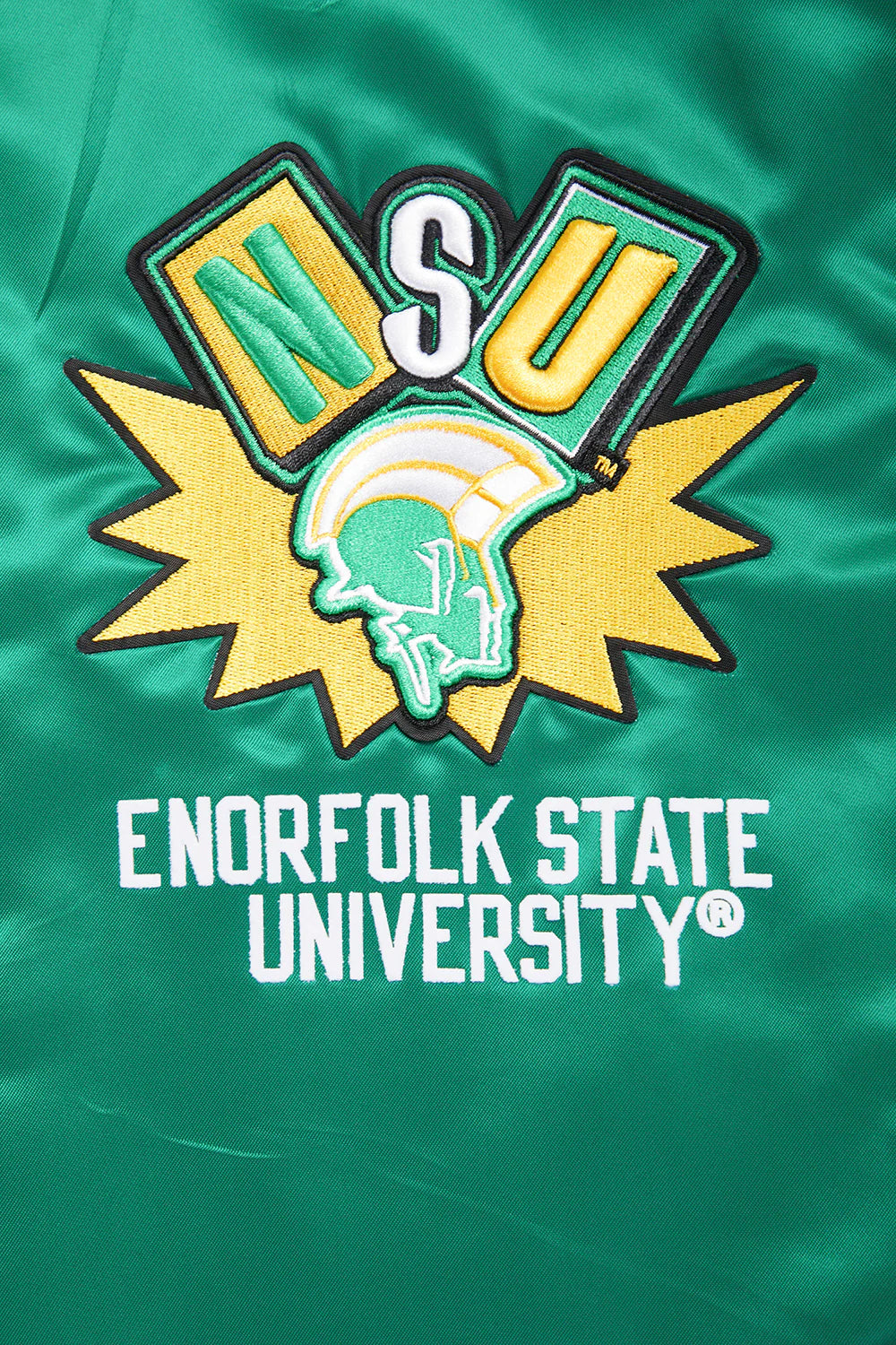 NORFOLK STATE UNIVERSITY HOMECOMING RIB MEN'S SATIN JACKET
