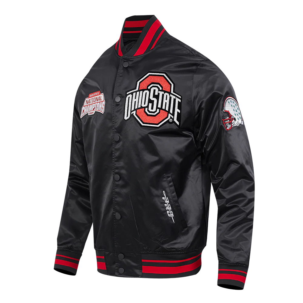 OHIO STATE UNIVERSITY CHAMPIONS MEN'S RIB SATIN JACKET