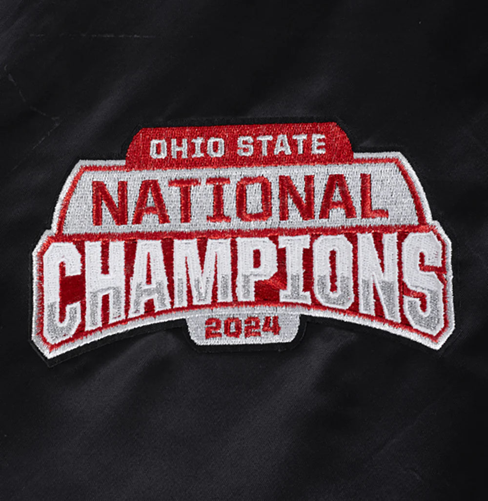 OHIO STATE UNIVERSITY CHAMPIONS MEN'S RIB SATIN JACKET