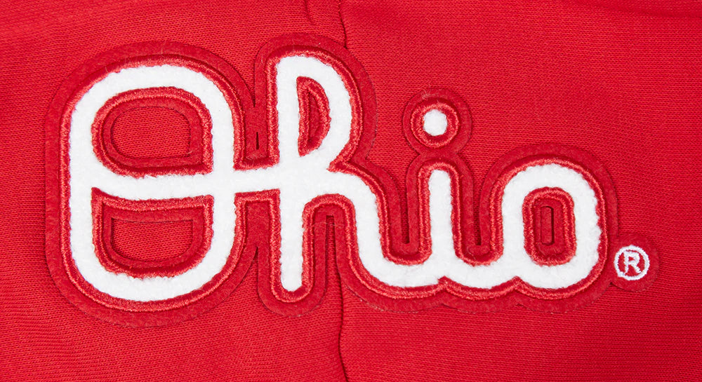 OHIO STATE UNIVERSITY CLASSIC WOMEN'S FLEECE CROPPED PULLOVER HOODIE