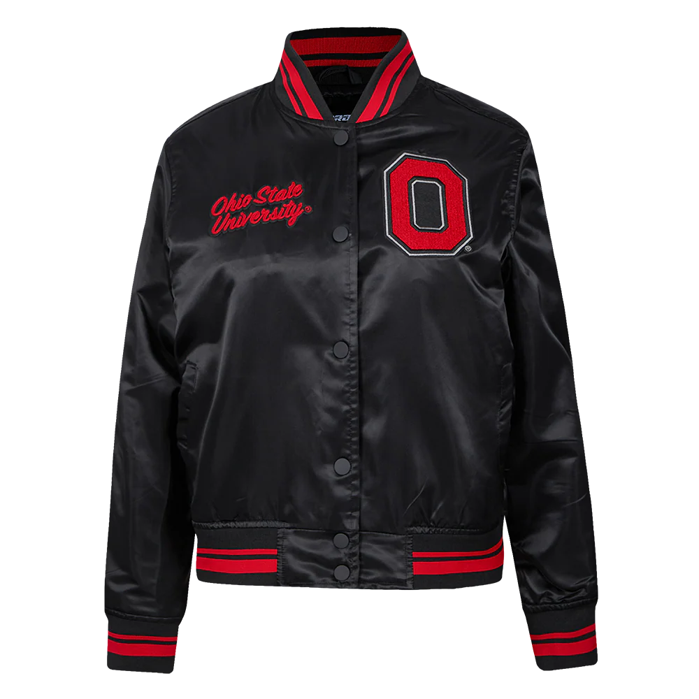 OHIO STATE UNIVERSITY CLASSIC WOMEN'S RIB SATIN JACKET