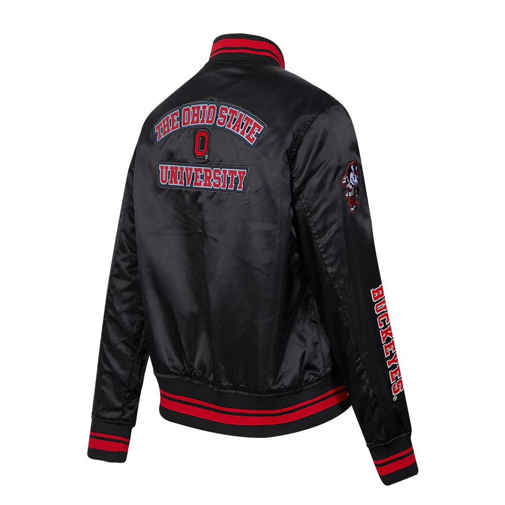 OHIO STATE UNIVERSITY CLASSIC WOMEN'S RIB SATIN JACKET