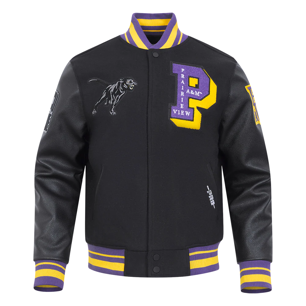 PRAIRIE VIEW A&M UNIVERSITY CLASSIC RIB WOOL VARSITY JACKET
