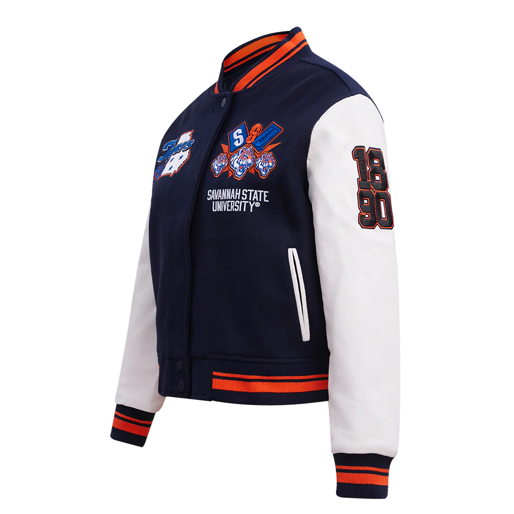 SAVANNAH STATE UNIVERSITY HOMECOMING RIB WOOL VARSITY JACKET