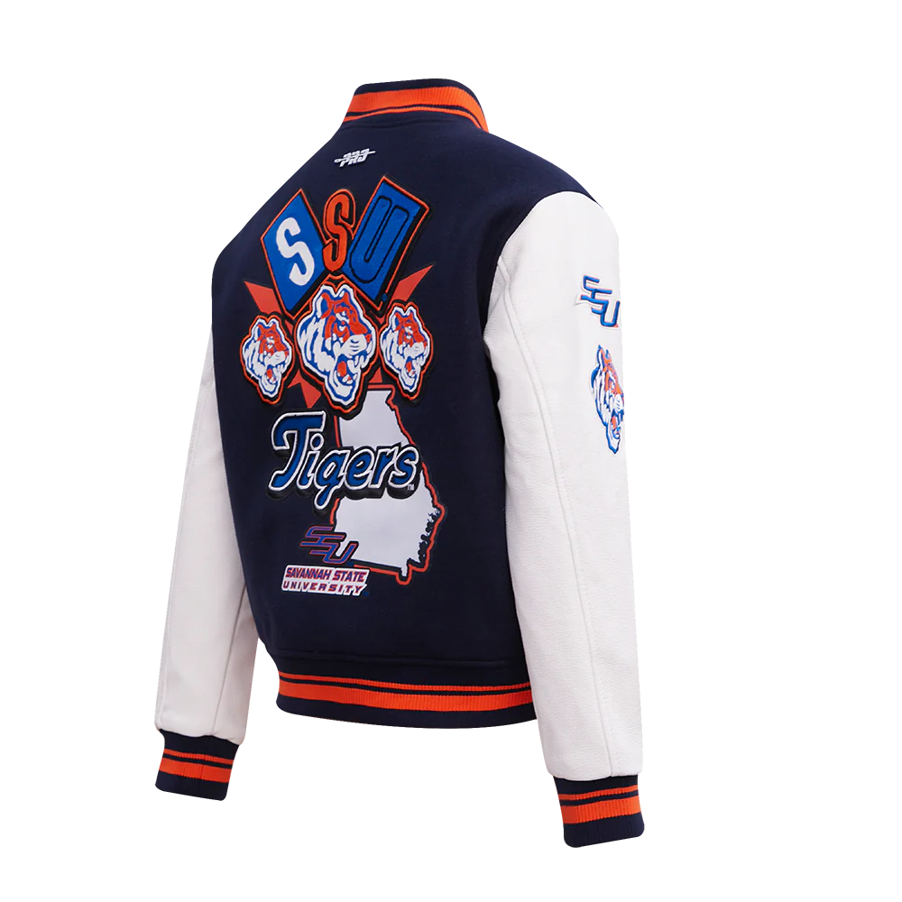 SAVANNAH STATE UNIVERSITY HOMECOMING RIB WOOL VARSITY JACKET