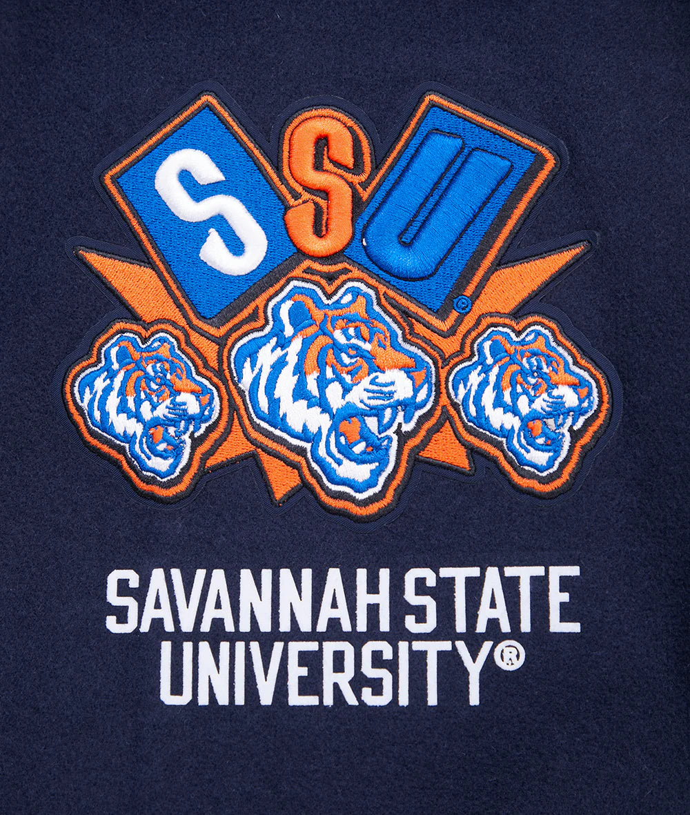 SAVANNAH STATE UNIVERSITY HOMECOMING RIB WOOL VARSITY JACKET
