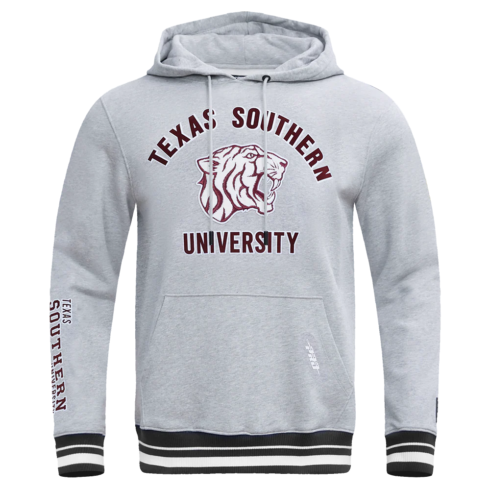 TEXAS SOUTHERN UNIVERSITY CLASSIC MEN'S STACKED LOGO PULLOVER HOODIE