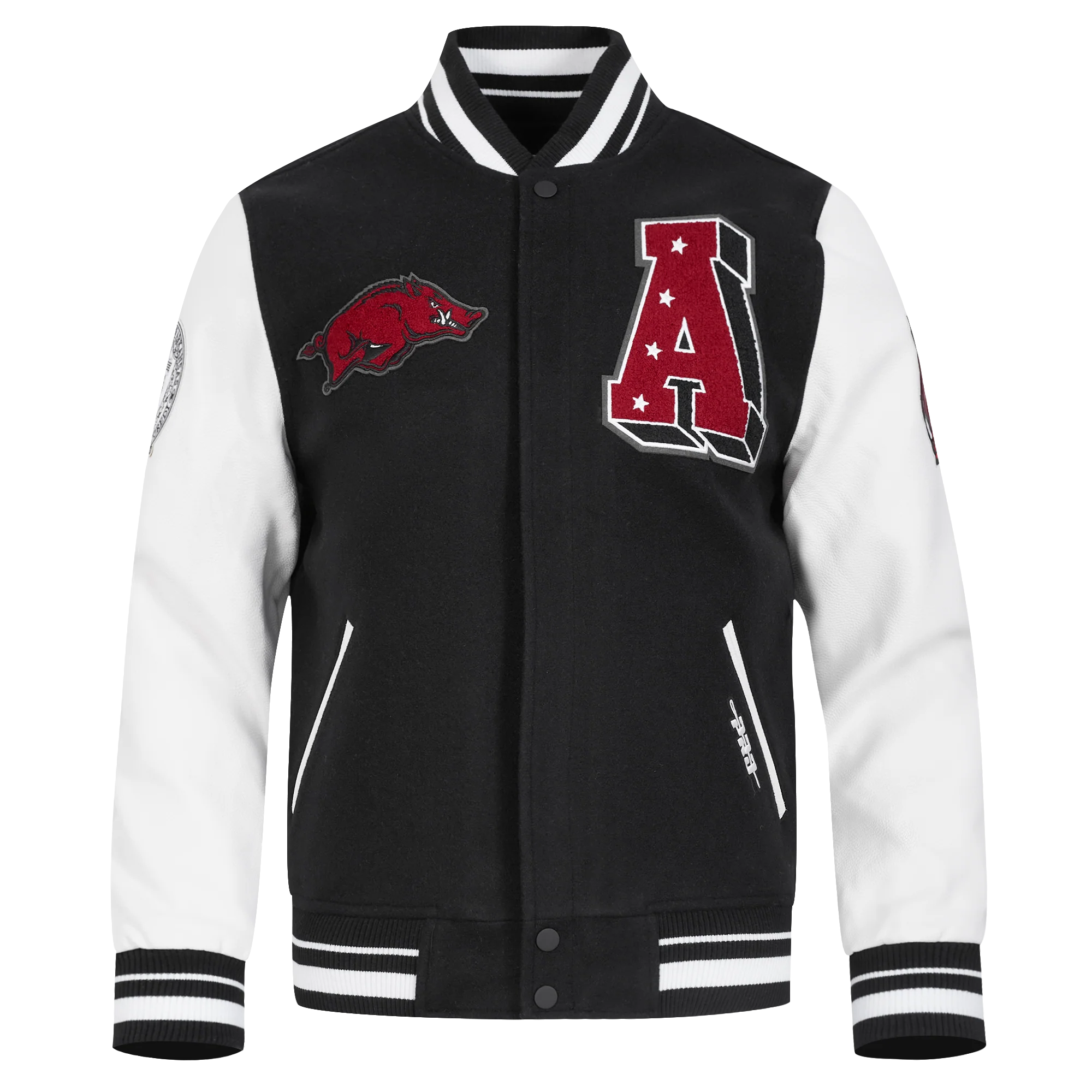 UNIVERSITY OF ARKANSAS CLASSIC MEN'S RIB WOOL VARSITY JACKET