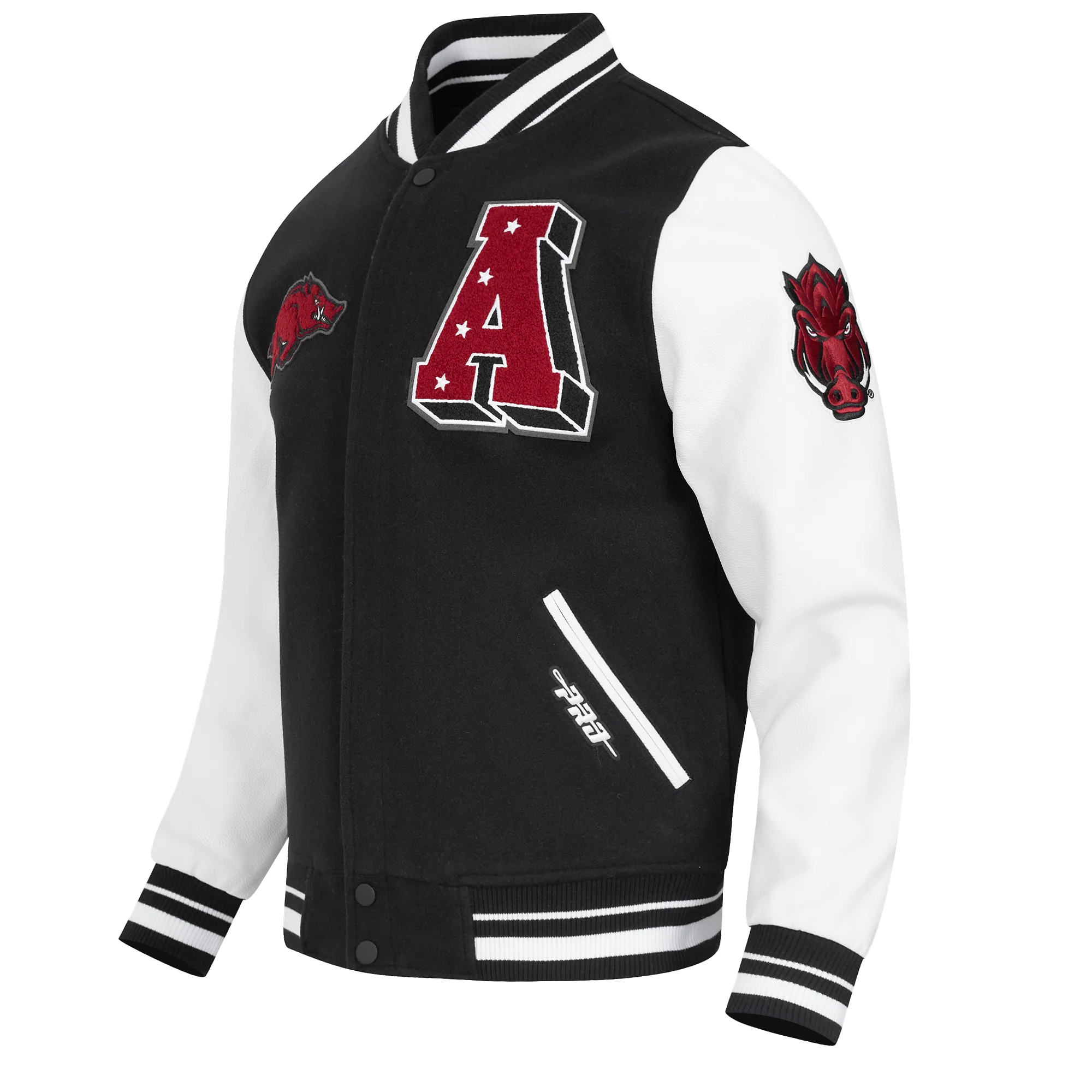 UNIVERSITY OF ARKANSAS CLASSIC MEN'S RIB WOOL VARSITY JACKET