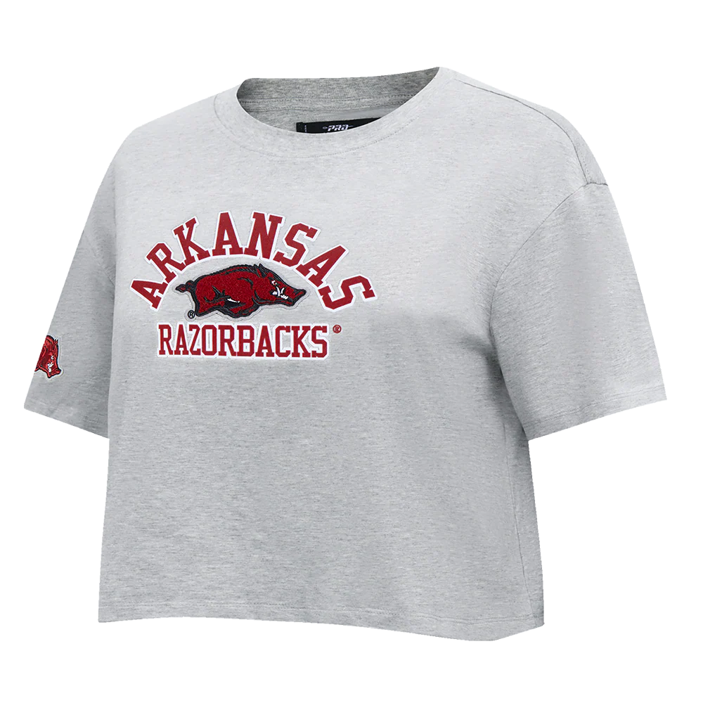 UNIVERSITY OF ARKANSAS FAYETTEVILLE CLASSIC WOMEN'S SINGLE JERSEY BOXY TEE