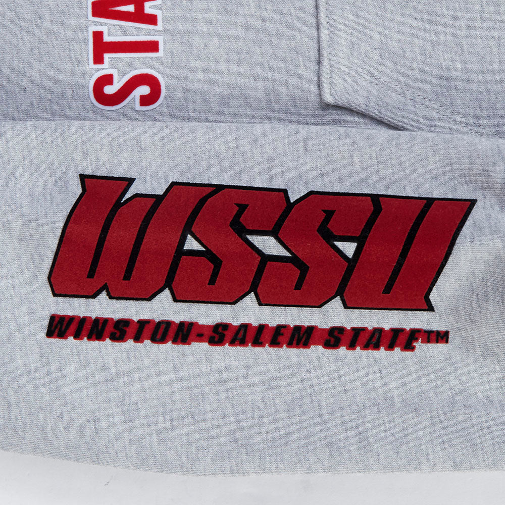 WINSTON SALEM STATE UNIVERSITY CLASSIC MEN'S STACKED LOGO PO HOODIE