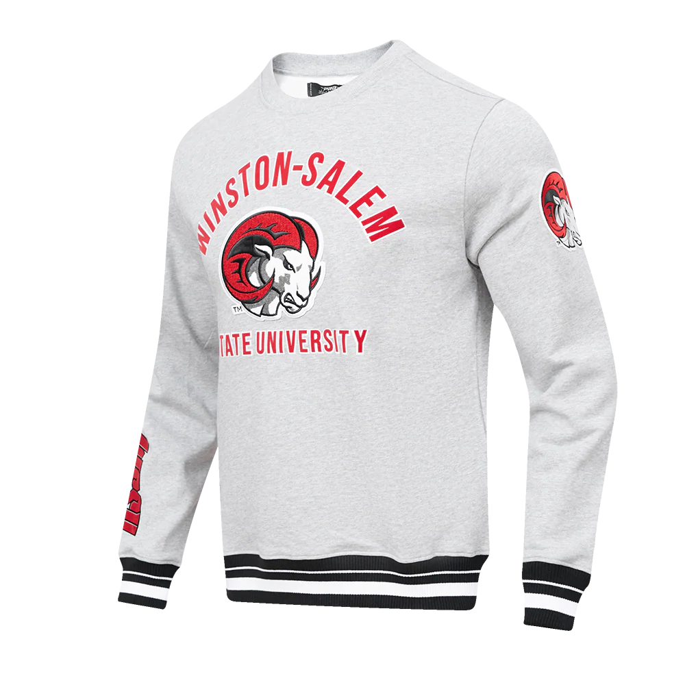 WINSTON SALEM STATE UNIVERSITY CLASSIC MEN'S STACKED LOGO CREWNECK
