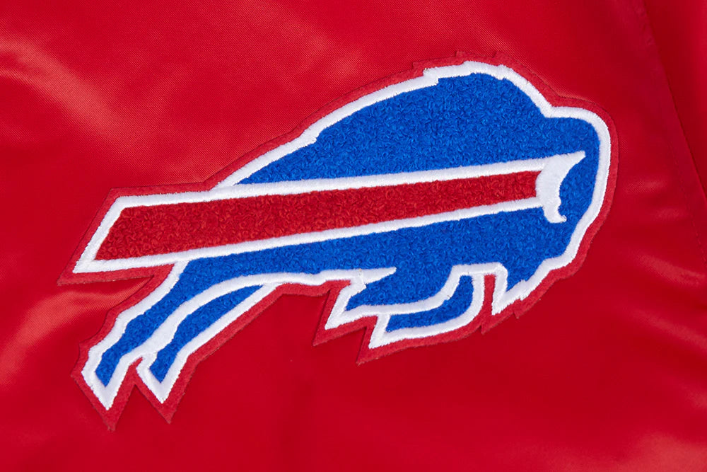 NFL BUFFALO BILLS OLD ENGLISH MEN'S RIB SATIN JACKET