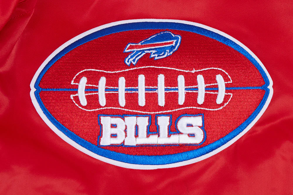 NFL BUFFALO BILLS OLD ENGLISH MEN'S RIB SATIN JACKET