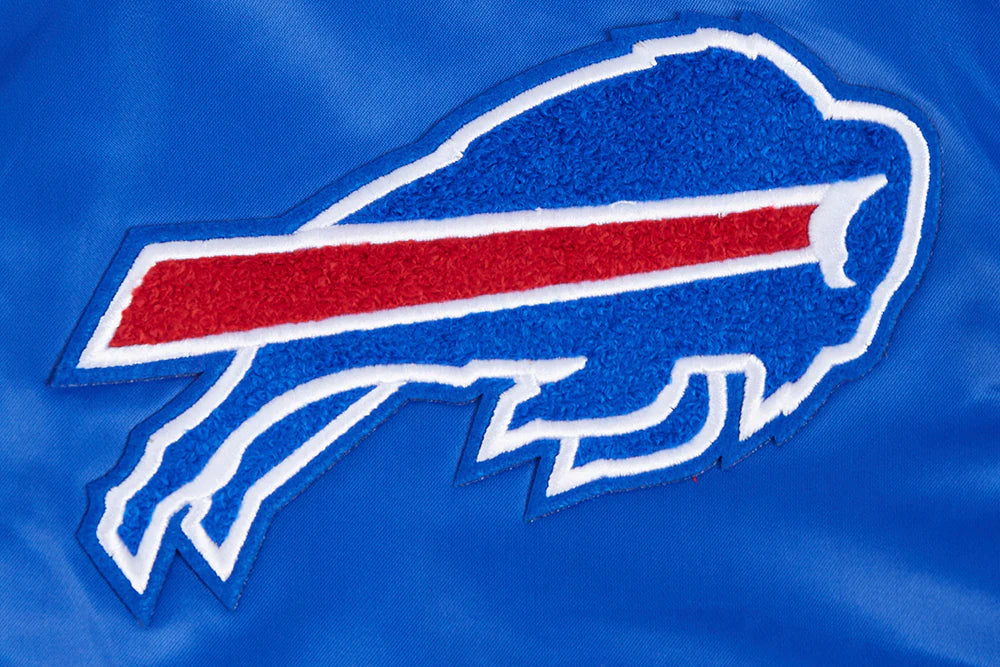 NFL BUFFALO BILLS OLD ENGLISH MEN'S RIB SATIN JACKET