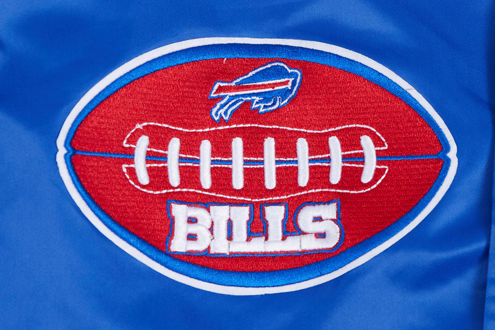 NFL BUFFALO BILLS OLD ENGLISH MEN'S RIB SATIN JACKET