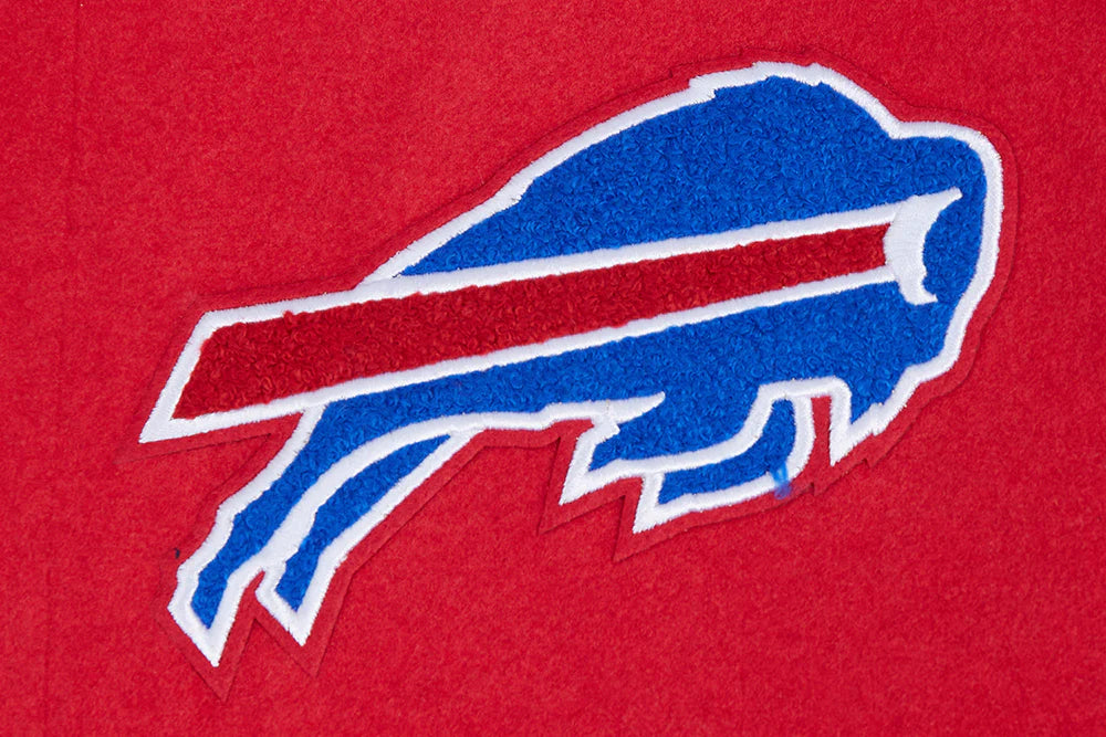 NFL BUFFALO BILLS OLD ENGLISH MEN'S RIB WOOL VARSITY JACKET