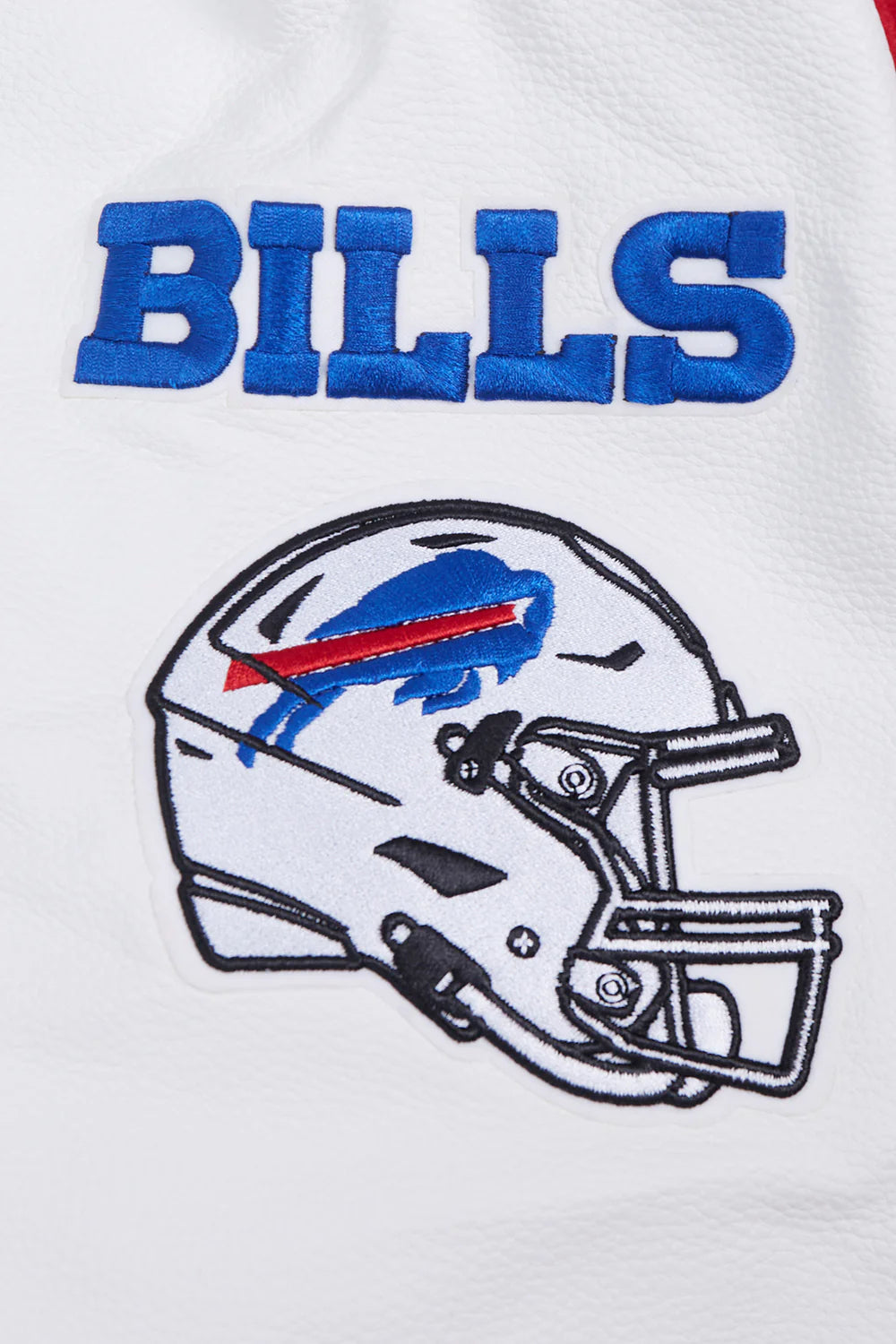 NFL BUFFALO BILLS OLD ENGLISH MEN'S RIB WOOL VARSITY JACKET