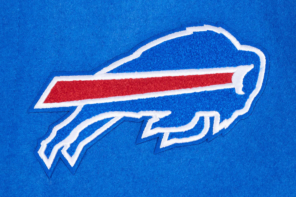 NFL BUFFALO BILLS OLD ENGLISH MEN'S RIB WOOL VARSITY JACKET
