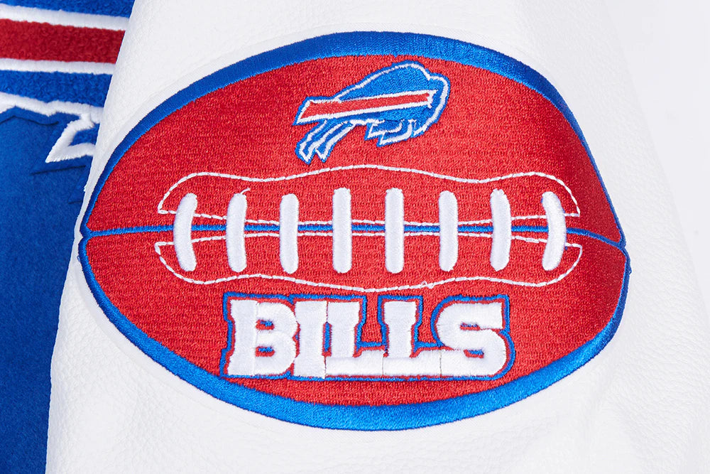 NFL BUFFALO BILLS OLD ENGLISH MEN'S RIB WOOL VARSITY JACKET