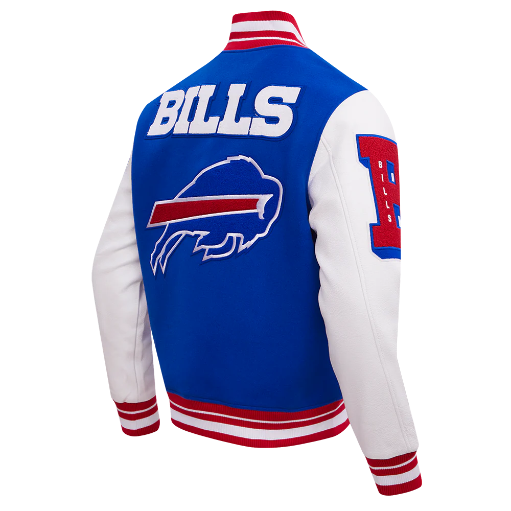 NFL BUFFALO BILLS MASHUP MEN'S RIB WOOL VARSITY JACKET