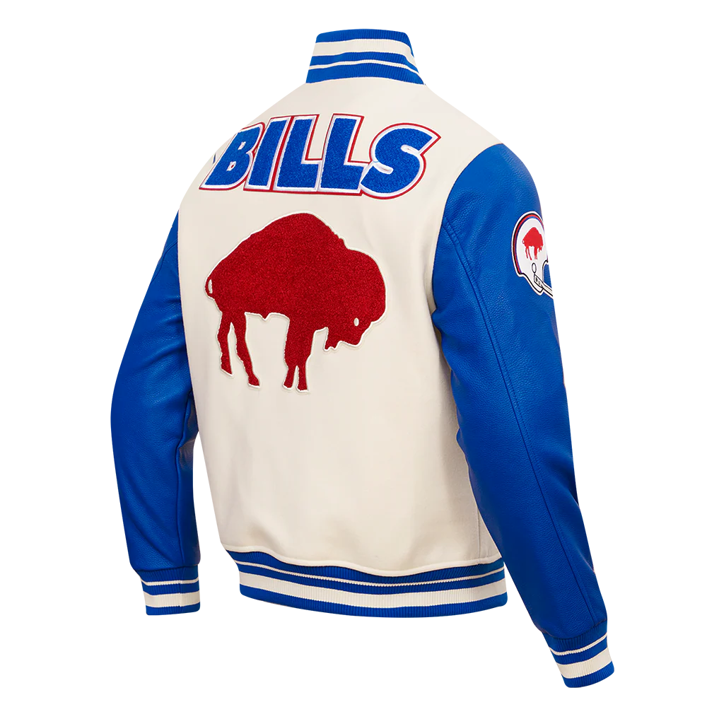 NFL BUFFALO BILLS RETRO CLASSIC MEN'S RIB WOOL VARSITY JACKET