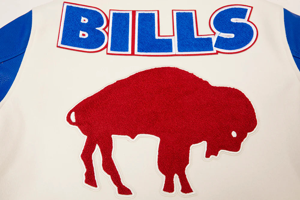 NFL BUFFALO BILLS RETRO CLASSIC MEN'S RIB WOOL VARSITY JACKET