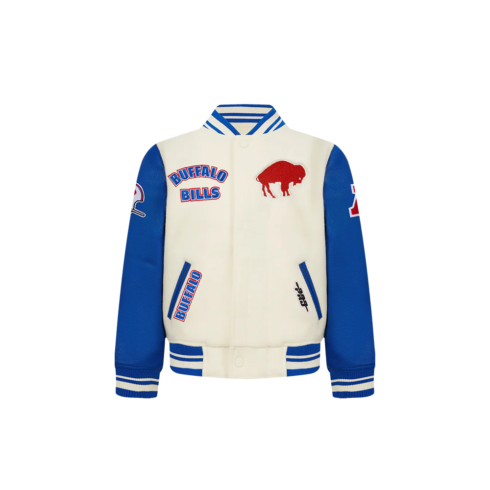 NFL BUFFALO BILLS RETRO CLASSIC TODDLER BOYS RIB WOOL VARSITY JACKET