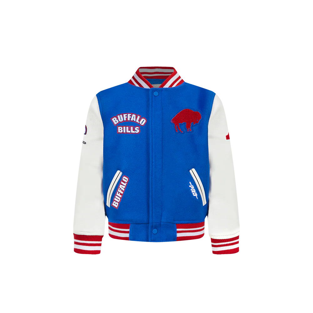 NFL BUFFALO BILLS RETRO CLASSIC TODDLER BOYS RIB WOOL VARSITY JACKET
