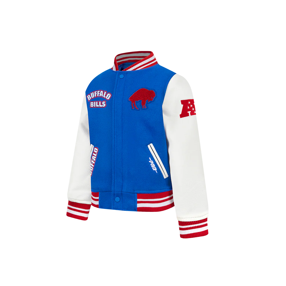 NFL BUFFALO BILLS RETRO CLASSIC TODDLER BOYS RIB WOOL VARSITY JACKET