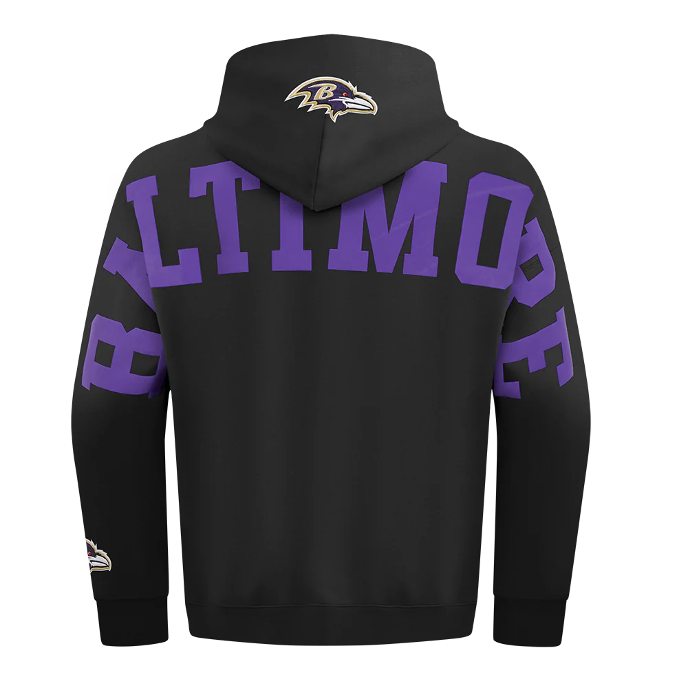 NFL BALTIMORE RAVENS WINGSPAN MEN'S DROP SHOULDER FLC PO HOODIE
