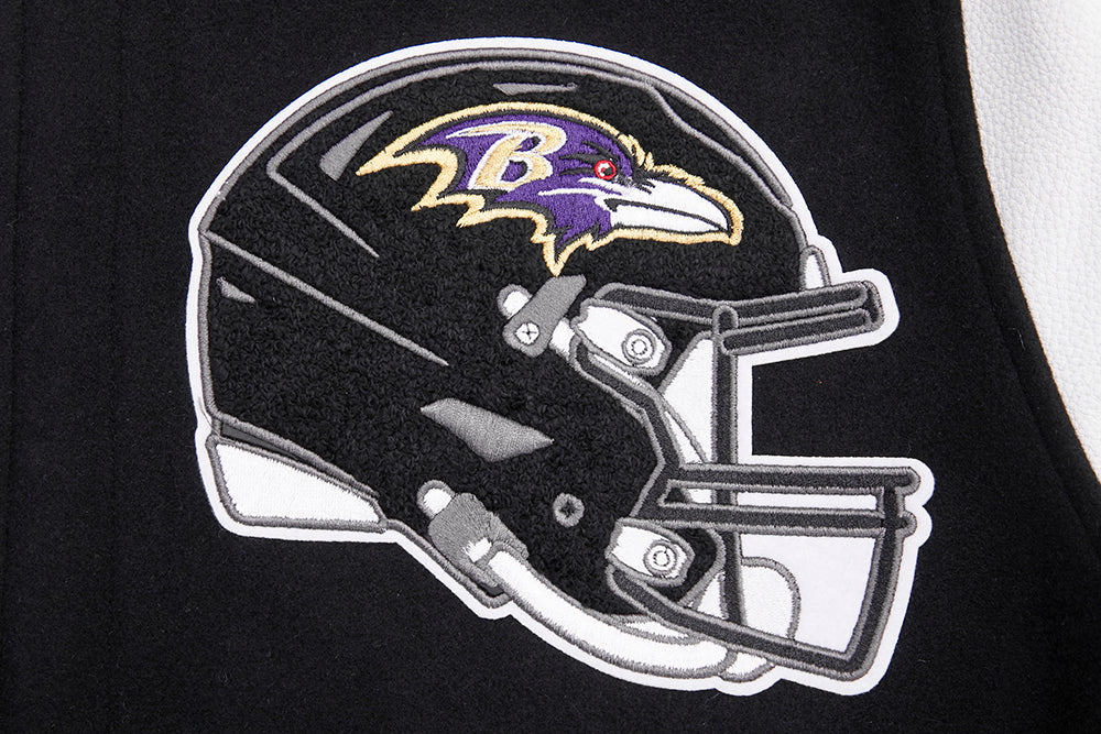 NFL BALTIMORE RAVENS MASHUP MEN'S RIB WOOL VARSITY JACKET