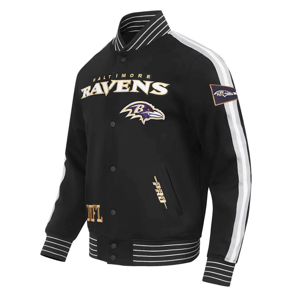 NFL BALTIMORE RAVENS PRO GAME DAY MEN'S DBL KNIT JACKET