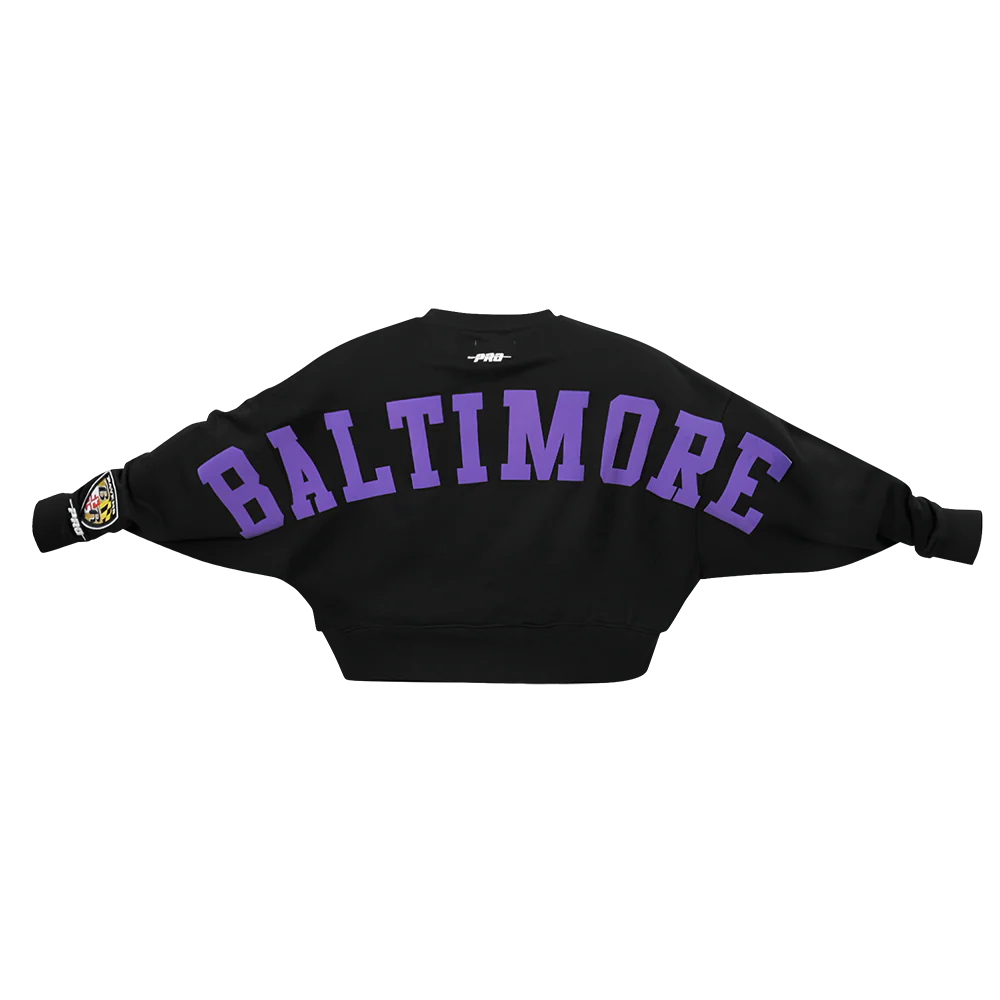 NFL BALTIMORE RAVENS WINGSPAN WOMEN'S FLC CREWNECK