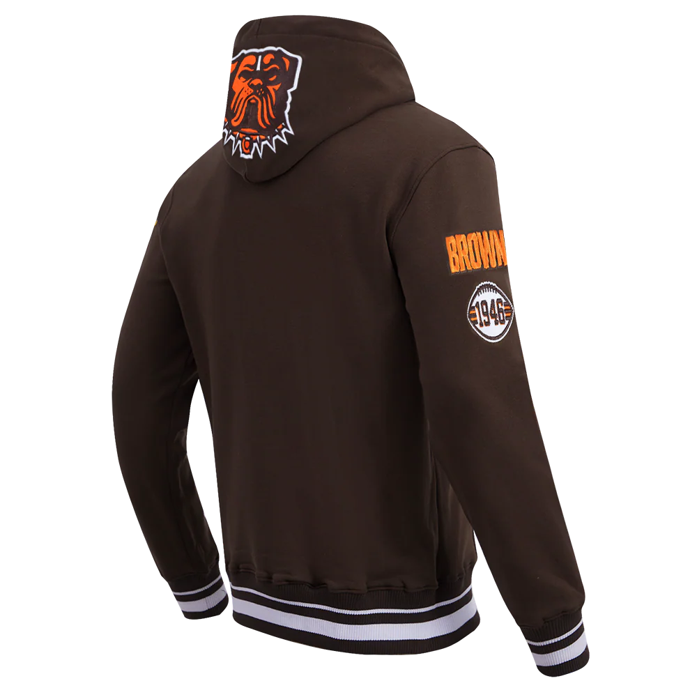 NFL CLEVELAND BROWNS MASHUP MEN'S RIB PULLOVER HOODIE