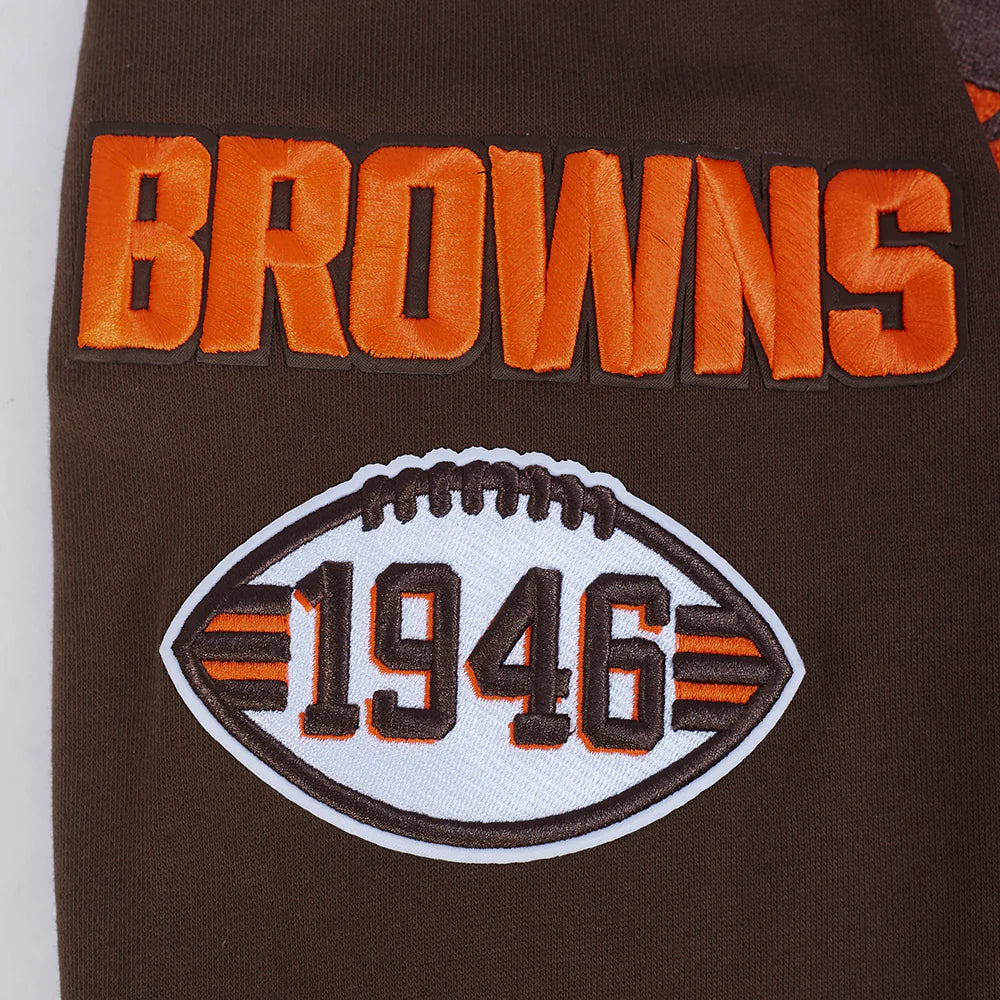 NFL CLEVELAND BROWNS MASHUP MEN'S RIB PULLOVER HOODIE