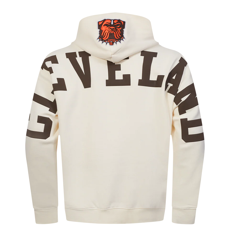 NFL CLEVELAND BROWNS WINGSPAN MEN'S DROP SHOULDER FLC PO HOODIE