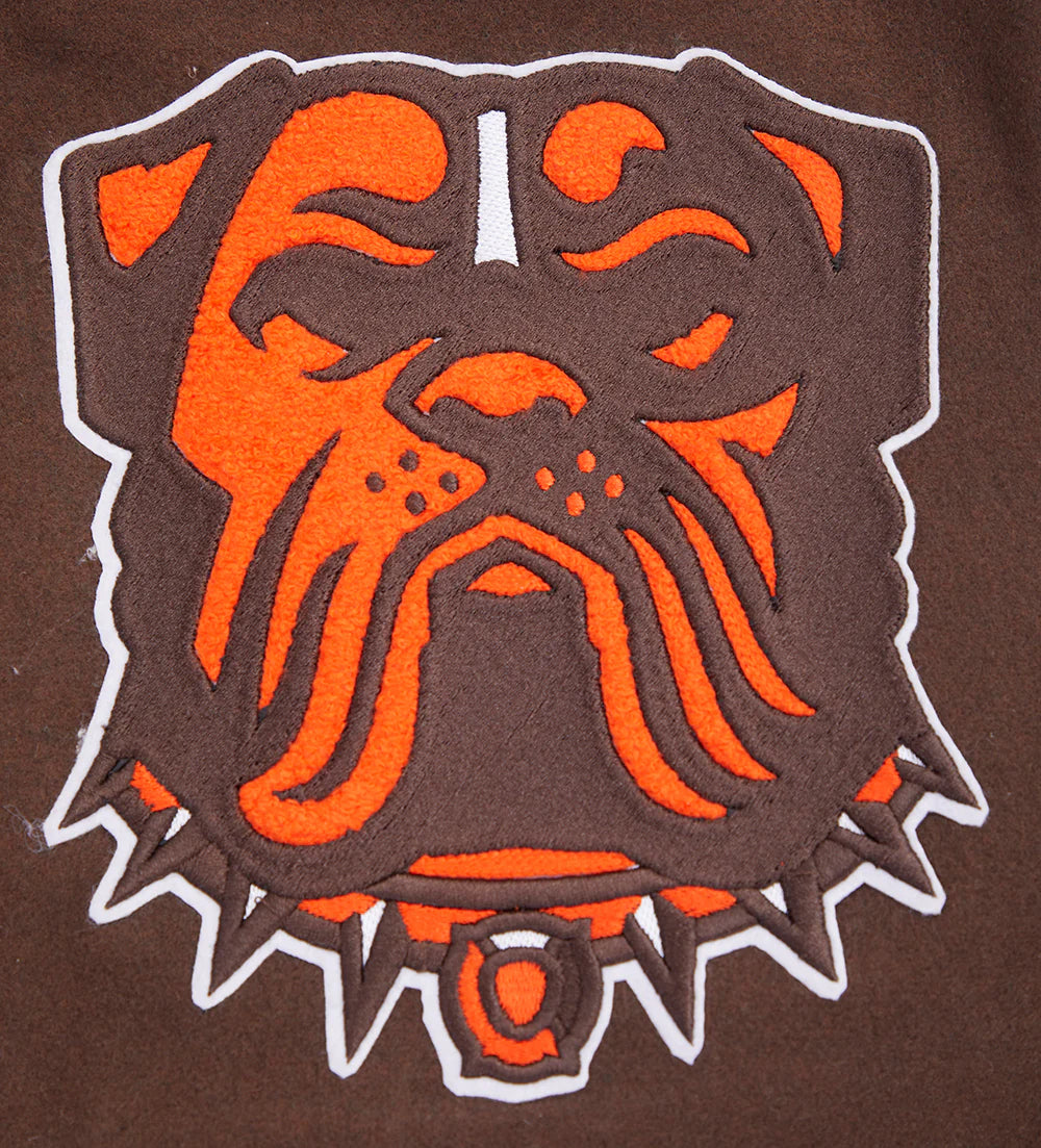 NFL CLEVELAND BROWNS MASHUP MEN'S RIB WOOL VARSITY JACKET