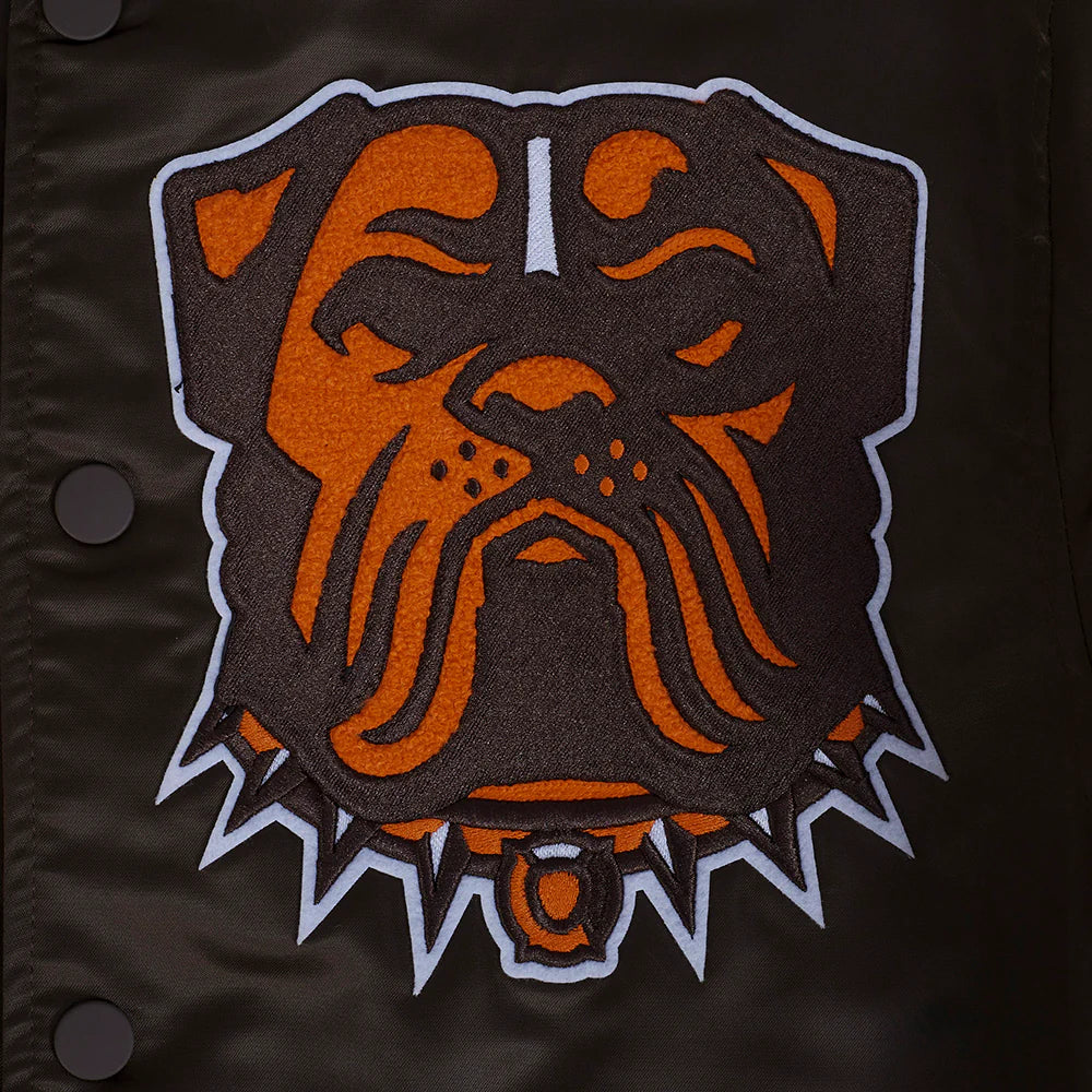 NFL CLEVELAND BROWNS MASHUP MEN'S RIB SATIN JACKET