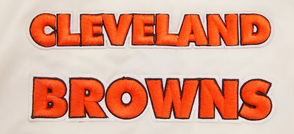 NFL CLEVELAND BROWNS RETRO CLASSIC MEN'S RIB SATIN JACKET