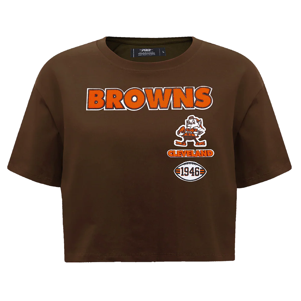 NFL CLEVELAND BROWNS RETRO CLASSIC WOMEN'S BOXY TEE
