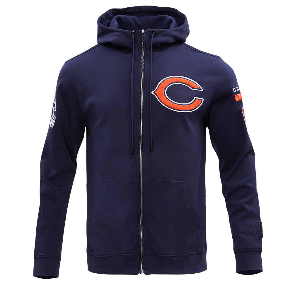 CHICAGO BEARS CLASSIC CHENILLE DK FZ HOODIE