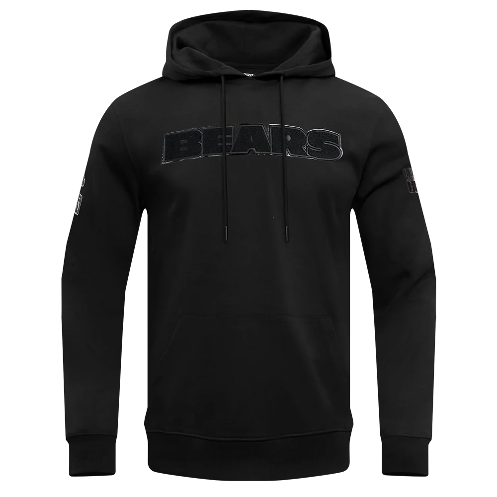 NFL CHICAGO BEARS TRIPLE BLACK MEN'S PULLOVER HOODIE