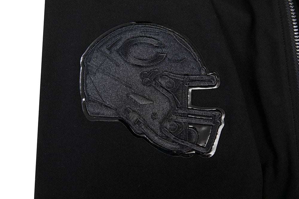 CHICAGO BEARS TRIPLE BLACK DK FZ HOODIE